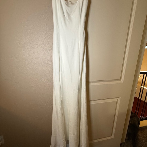 Blessed Romance White Sleeveless Button Back Mermaid Maxi Dress - Picture 6 of 9